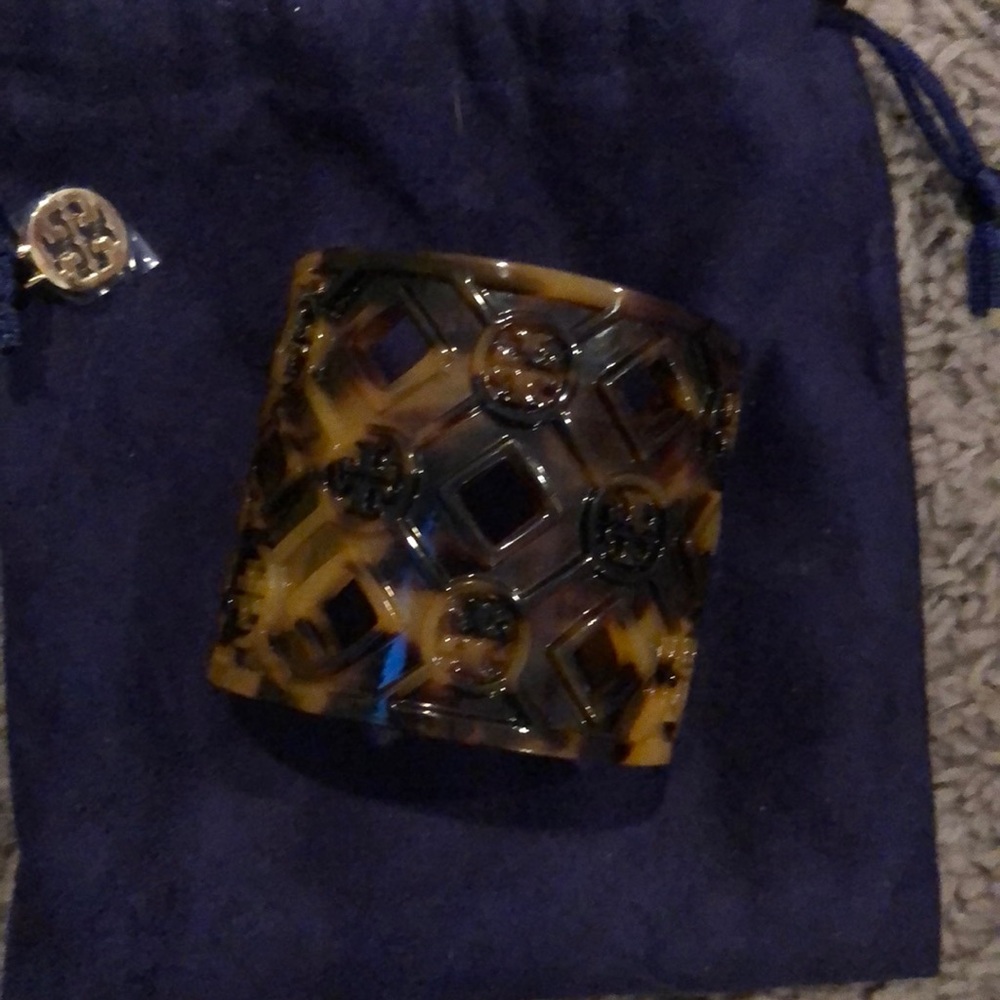 Tory Burch tortoise resin cuff